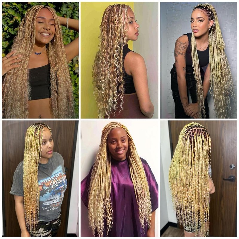 613 Blonde Human Braiding Hair for Boho Braids 613 Deep Wave Human Bulk Braiding Hair 150g 20 inch LadrXadr Honey Blonde Deep Wave 3 Bundles