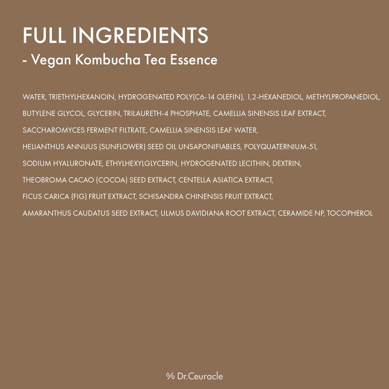 Dr.Ceuracle Vegan Kombucha Tea Essence - Hydrating Milky Toner with Kombucha Tea Extract, Centella Asiatica, Ceramide, Korean Skincare Essence (150 ml / 5.07 fl. oz.)
