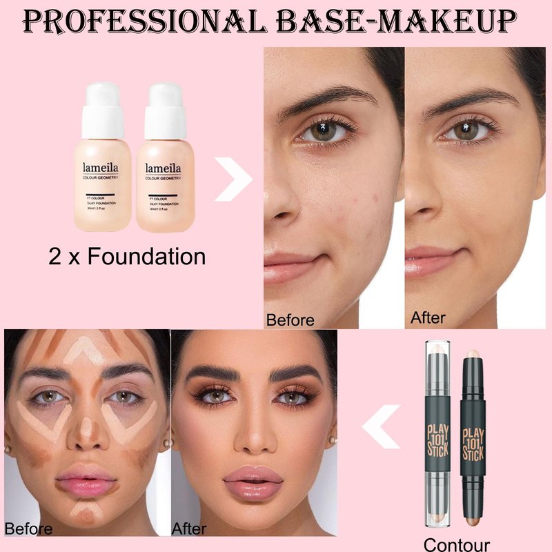 Makeup Kit for Women Full Kit, Maquillaje para Mujer en Oferta, Makeup Kit for Teens Includes Foundation Eyeshadow Blush Lipstick etc Make Up Set for Teen Girl Gifts Cosmetic With Storage Bag
