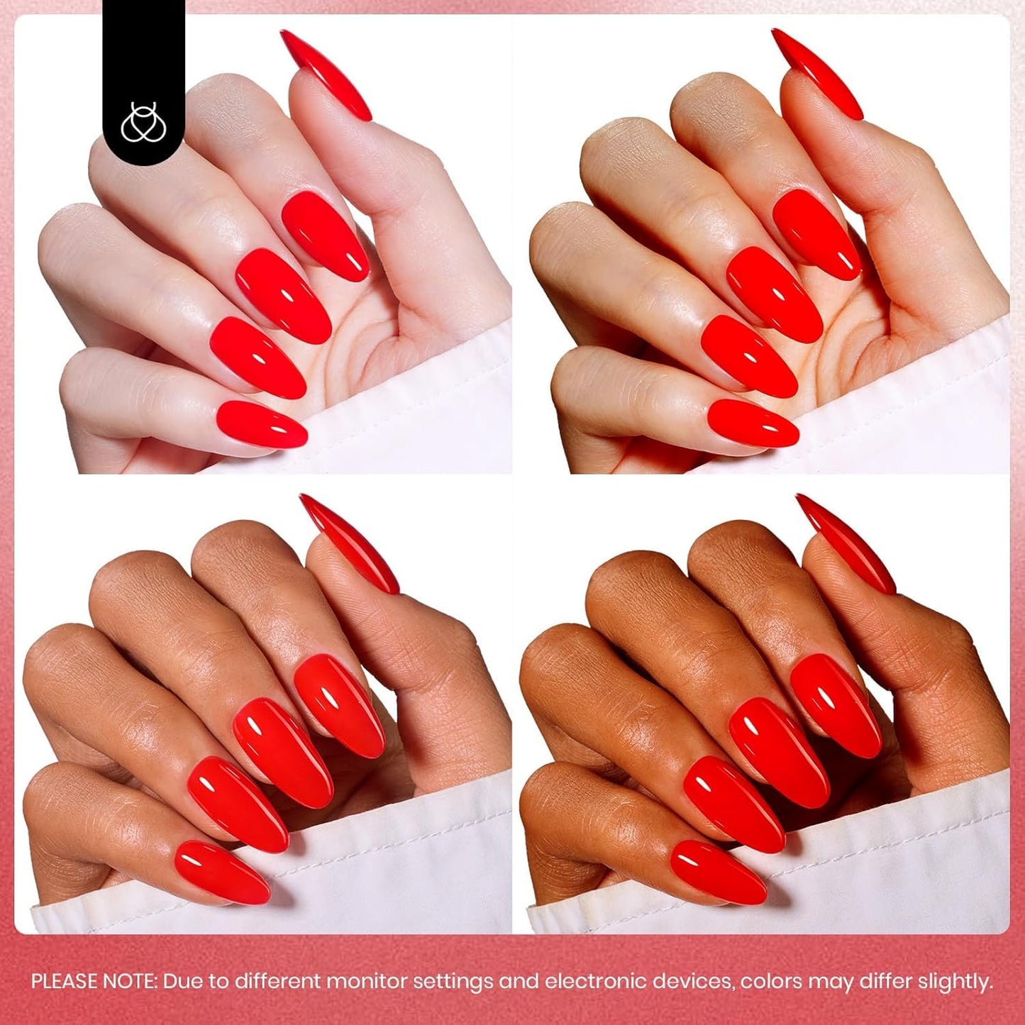 Beetles Red Gel Nail Polish 15ml 0.51 FL.OZ Red Color Soak Off U V LED 4th of July Gel Polish Nail Art Design Patriotic Manicure Salon DIY Home Colorful Bottle for Women