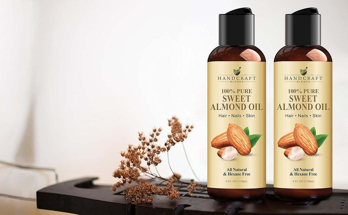 Handcraft Blends USDA Organic Jojoba Oil - Cold-Pressed 4 Fl Oz - 100% Pure and Natural - Premium Grade Carrier Oil for Skin and Hair - Hair and Body - Massage - Hexane-Free