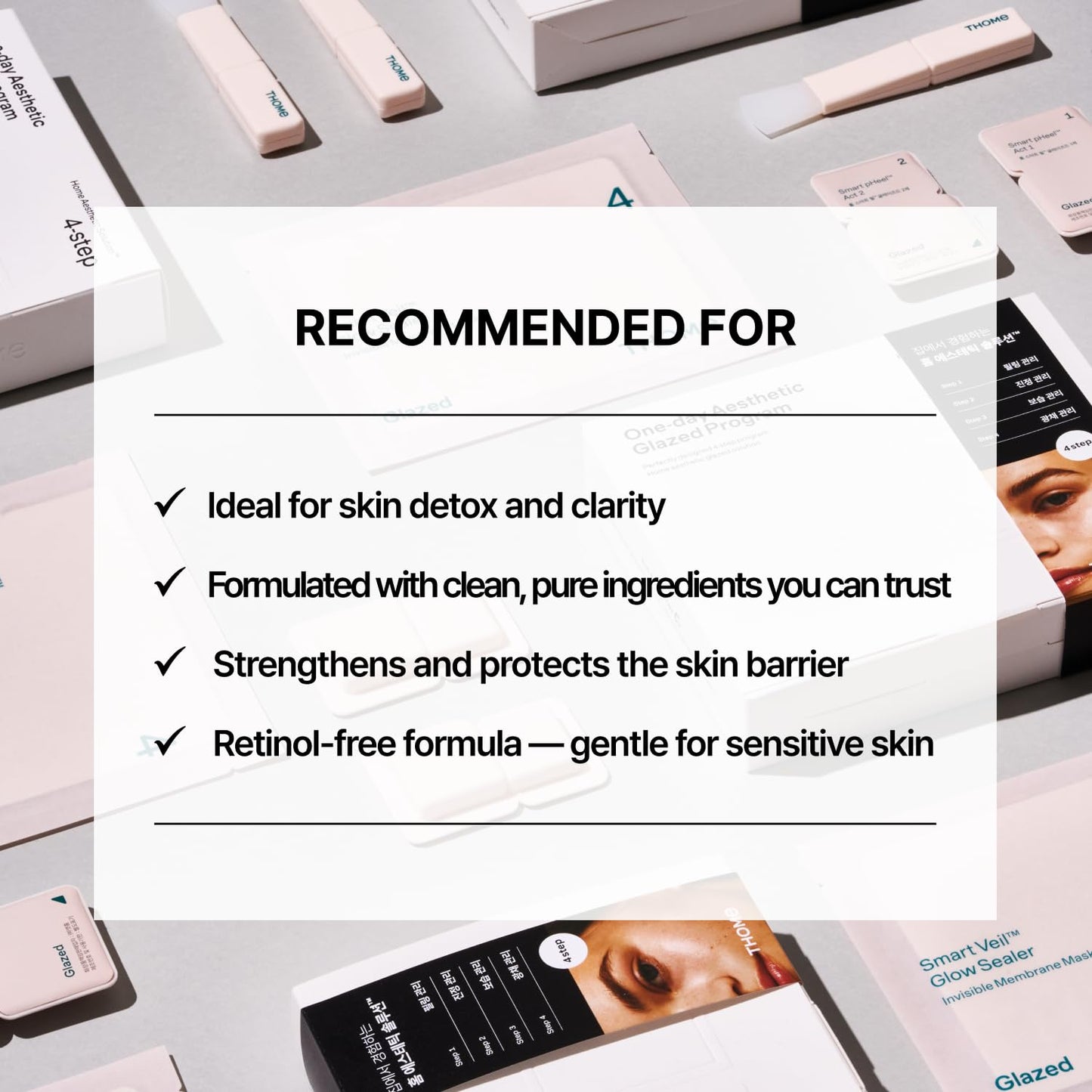 THOME G-Peel Program One Day Kit – Korean 4-Step Radiant Skincare Facial – Low Irritating & Gentle on Sensitive Skin – Korean Skin care (1 Set)