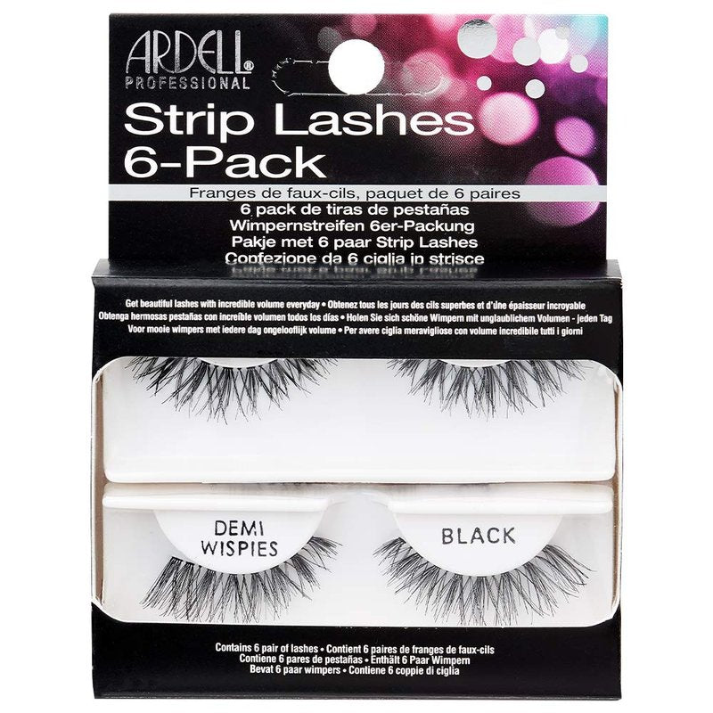 Ardell Natural Lashes, Demi Wispies Black, 6-Count