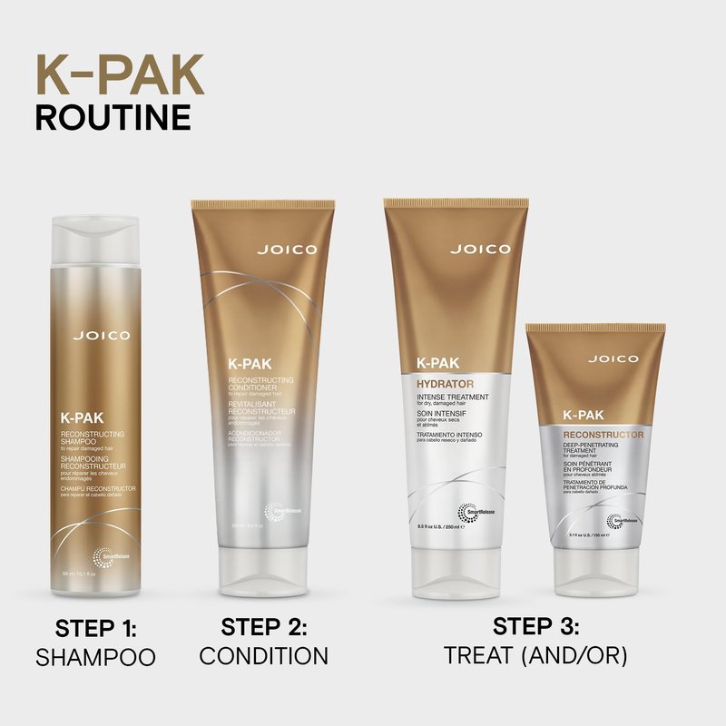 Joico K-PAK Reconstructor Deep-Penetrating Treatment | For Damaged Hair | Repair & Strengthen Strands | Rebuild & Fortify Damaged Hair | Improve Elasticity | With Keratin & Arginine | 5.1 Fl Oz