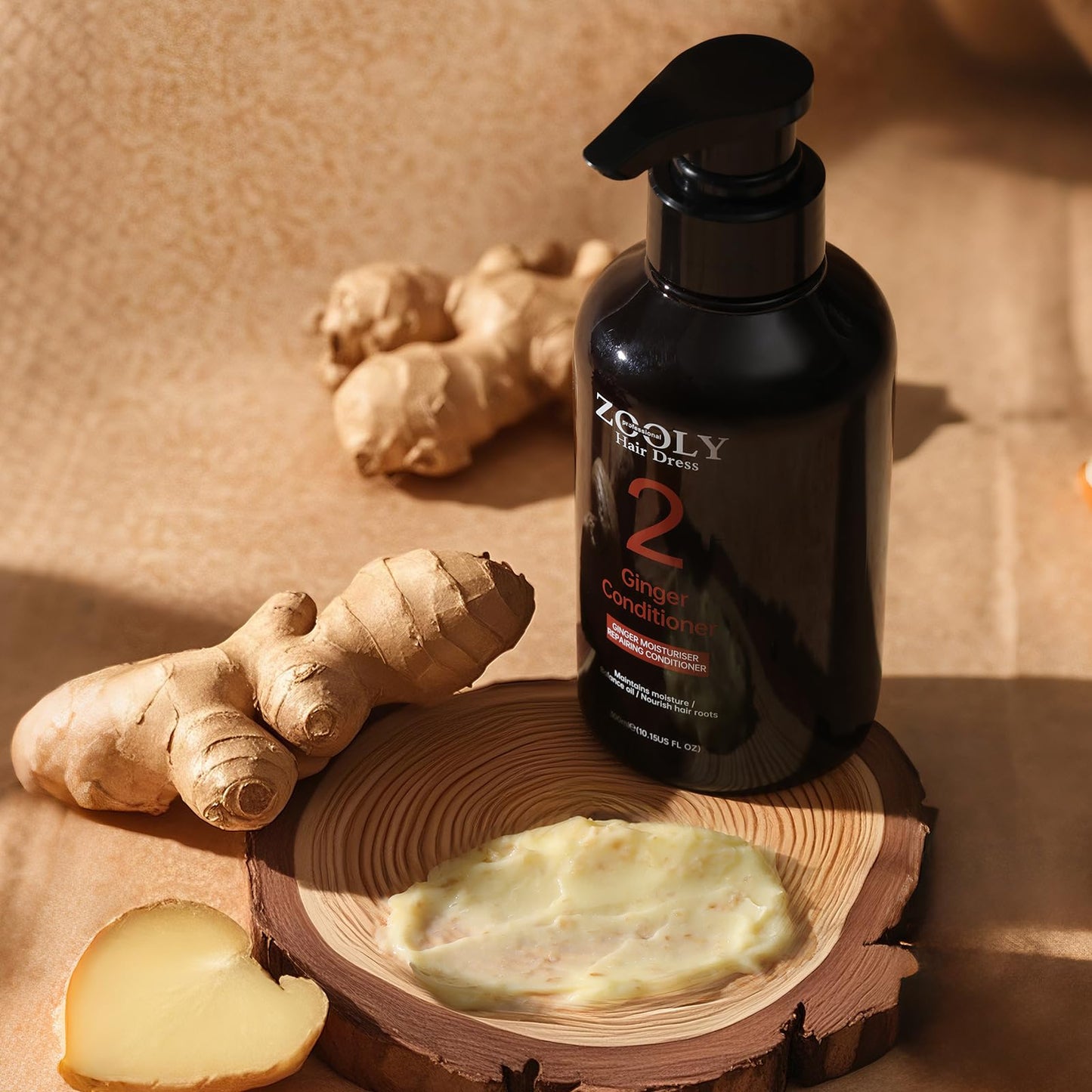 ZOOLY PROFESSIONAL Ginger Shampoo and Conditioner Sets 20.3 Fl Oz- Anti Hair Loss and Nourishes Hair Roots, Salon Level Scalp Care for Men and Women