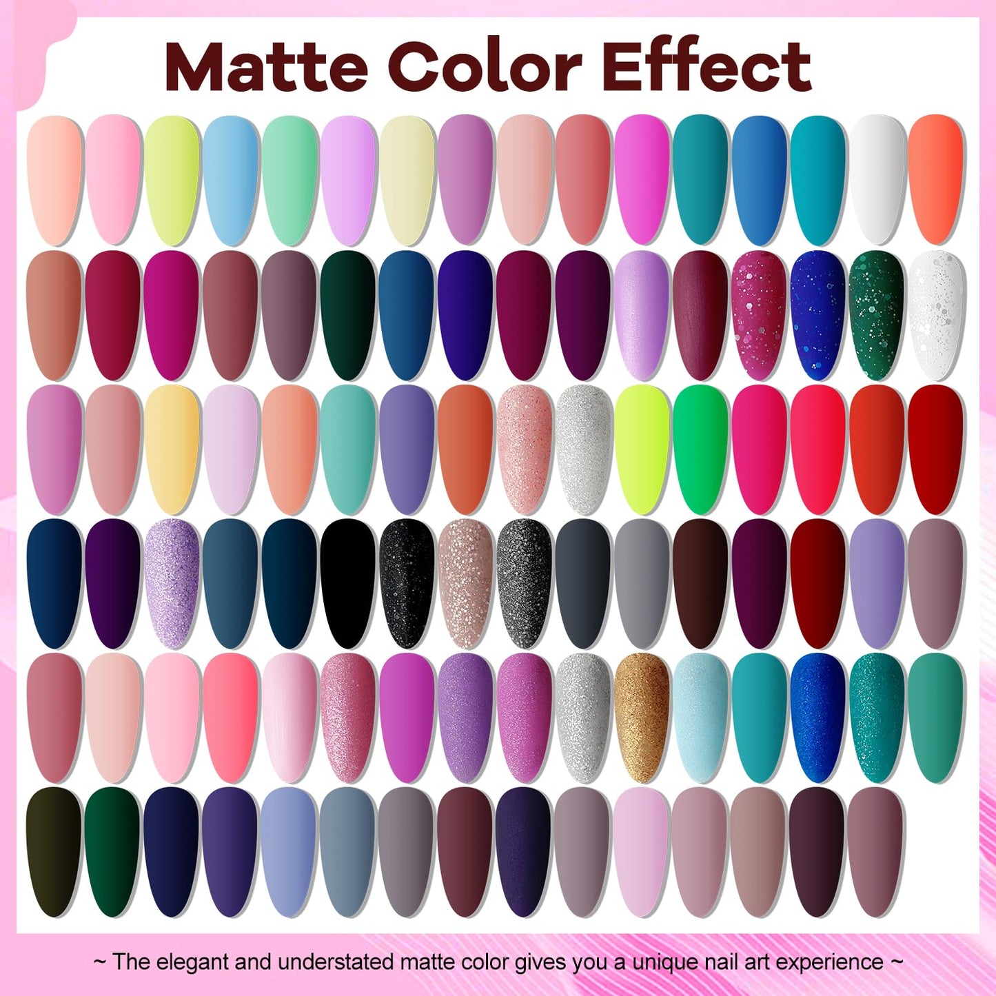 JODSONE Gel Nail Set 20+3 Colors High Shine Gorgeous Gel Polish Base Top Matte Coat Nice Gifts Show Charm