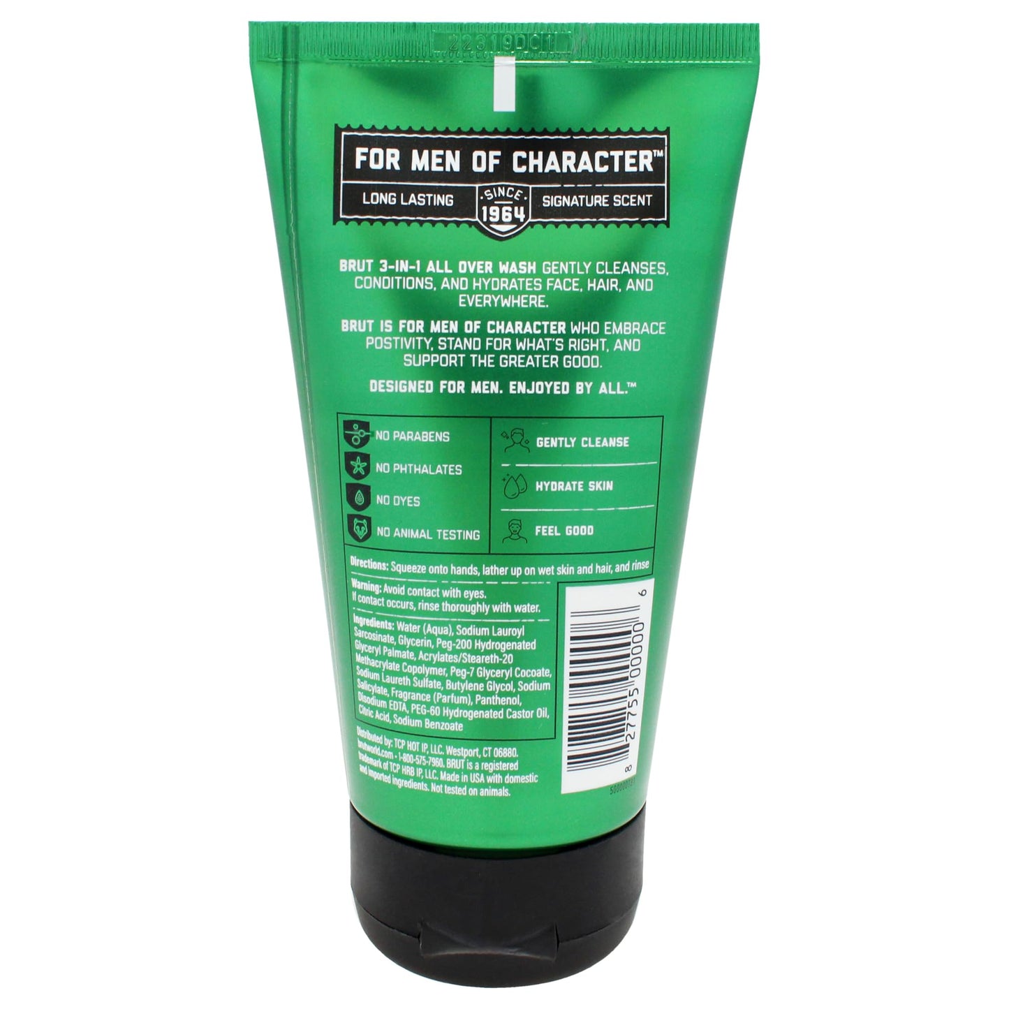 Brut Moisturizing Face Wash - Deep Pore Cleansing and Conditioning Prep for Shaving - Face Cleanser with No Parabens, Phthalates or Dyes - 5 oz