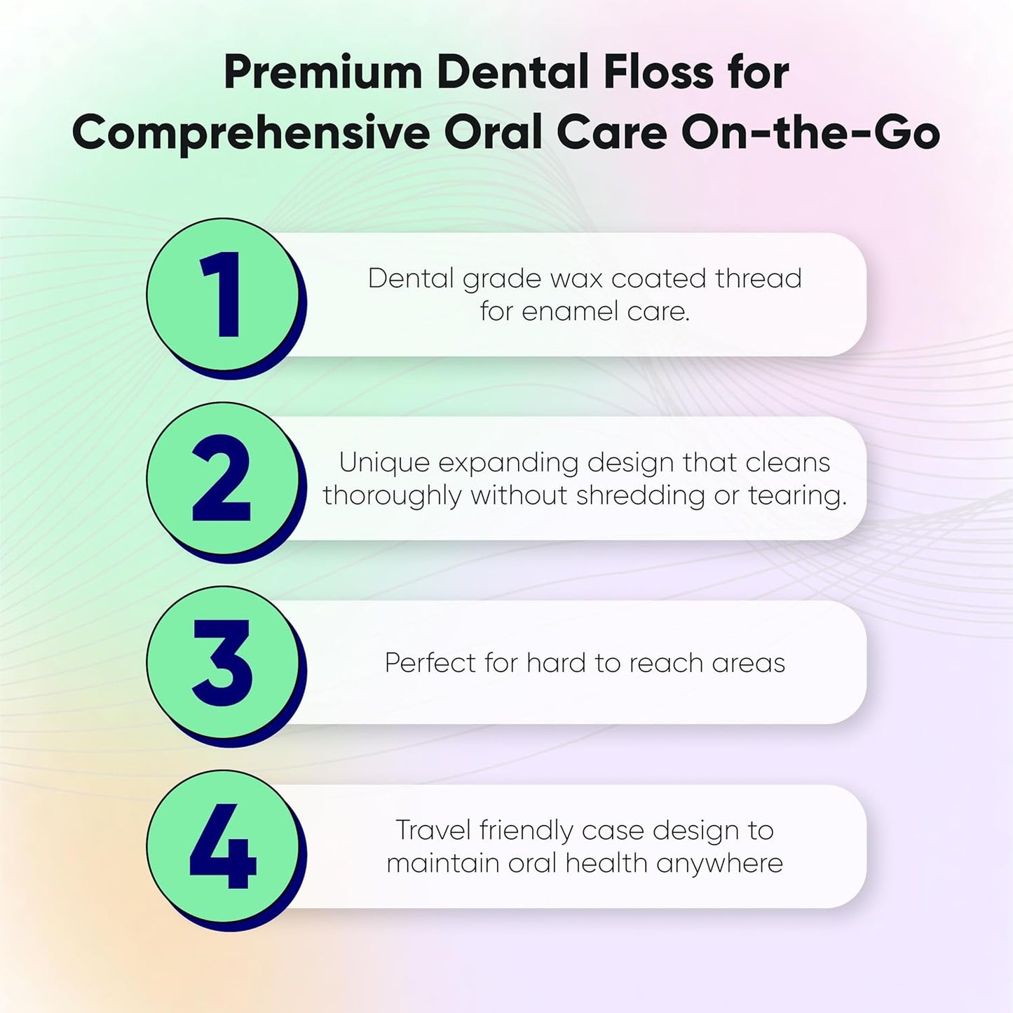 NanoFloss Threader - Vegan Dental Floss with Nano Hydroxyapatite for Enamel Care | Kid-Friendly, Cinnamon Flavor, 42M