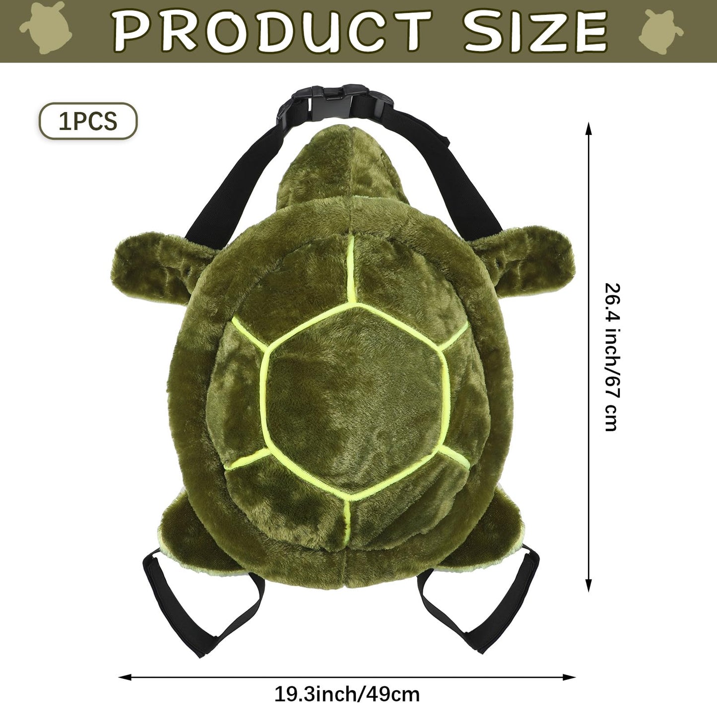 Hungdao Protective Gear Cute Turtle Butt Pads for Skating Tortoise Tailbone Protector Padded Turtle Snowboarding Pad 3D Hip Protectors for Adults Skiing Roller Protection(Green)