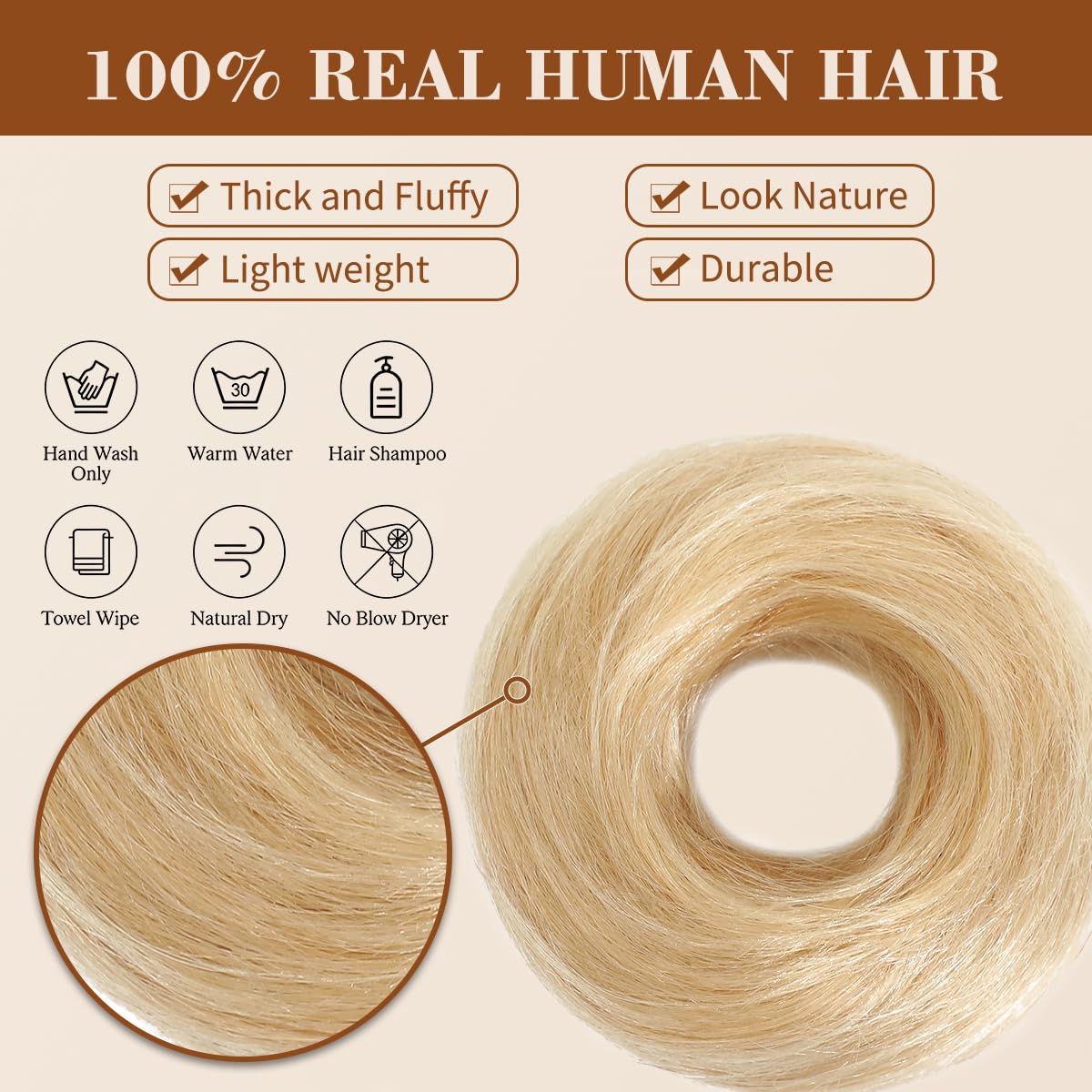 Tozoie Real Human Hair Adjustable Size Removable Secure Straight Secret Hairpiece for Women (Jet Black)