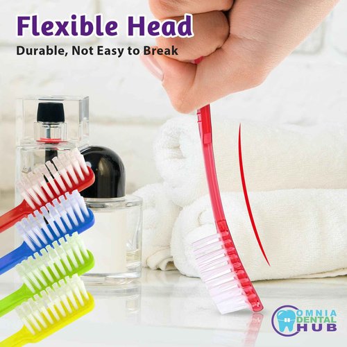 100 PCs Disposable Prepasted Toothbrushes by Omnia ONE | Convenient, Ready-to-Use, Hygienic – Perfect for Travel, Dental Offices, and On-The-Go Oral Care