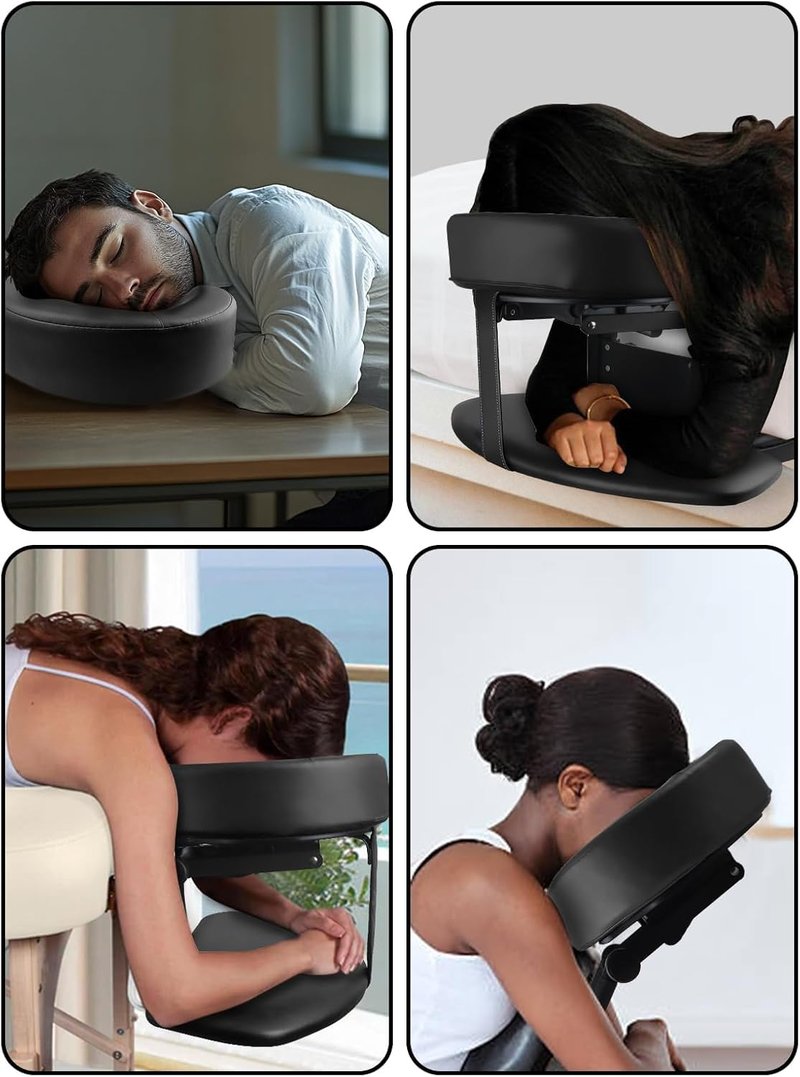 EBANKU Massage Face Cradle Cushion for Massage Tables, Massage Universal Crescent Headrest Face Rest Cushion/face Pillow for Massage Table-Beige