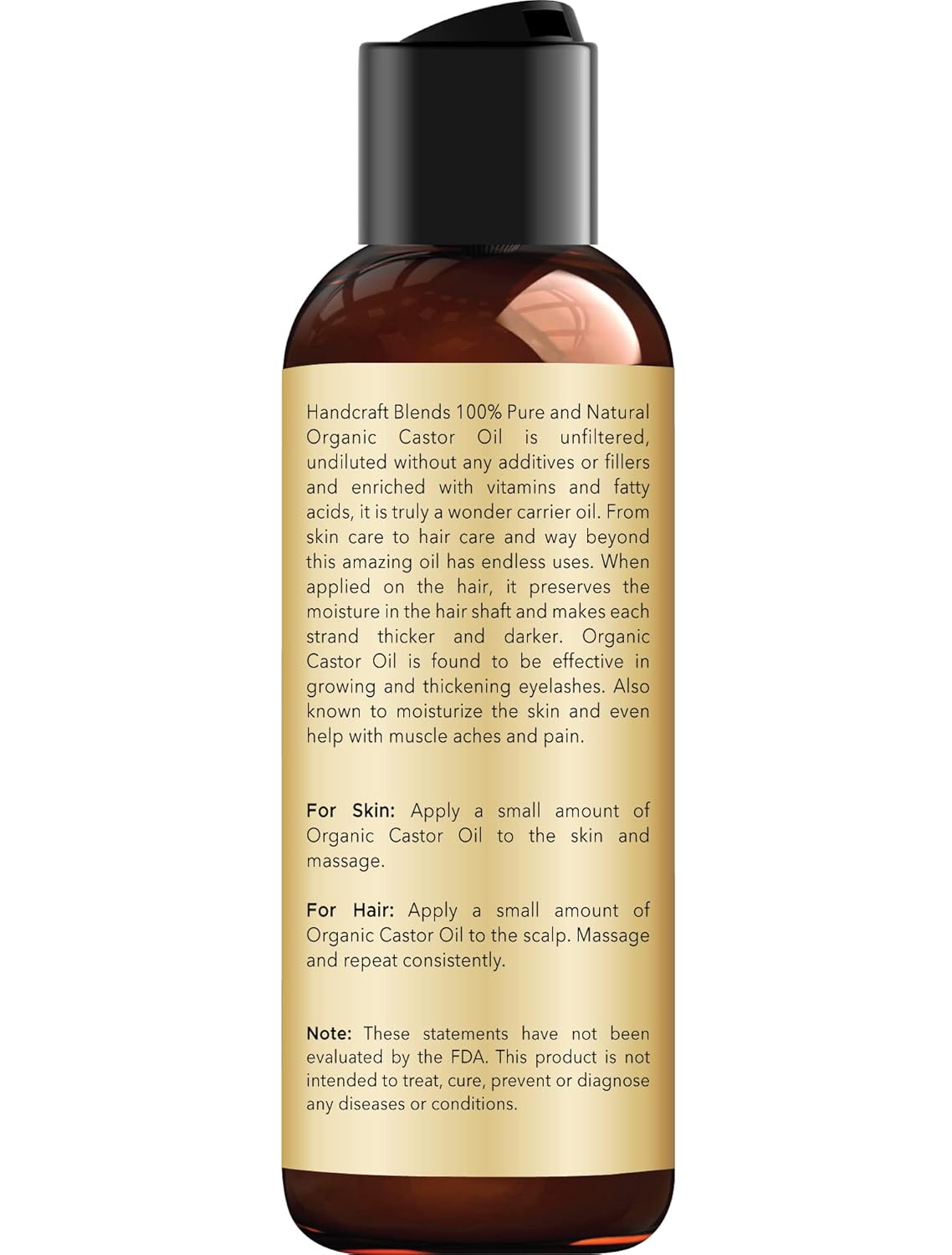 Handcraft Blends USDA Organic Jojoba Oil - Cold-Pressed 4 Fl Oz - 100% Pure and Natural - Premium Grade Carrier Oil for Skin and Hair - Hair and Body - Massage - Hexane-Free