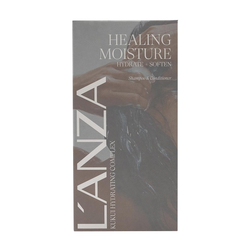 L'ANZA Healing Moisture Shampoo & Conditioner Set, Hydrates & Heals Damaged Hair, Deep Hydration, Softens, Anti-Frizz, Restores Elasticity, Color Safe Anti-Humidity, Strengthening, Hair Care Kit