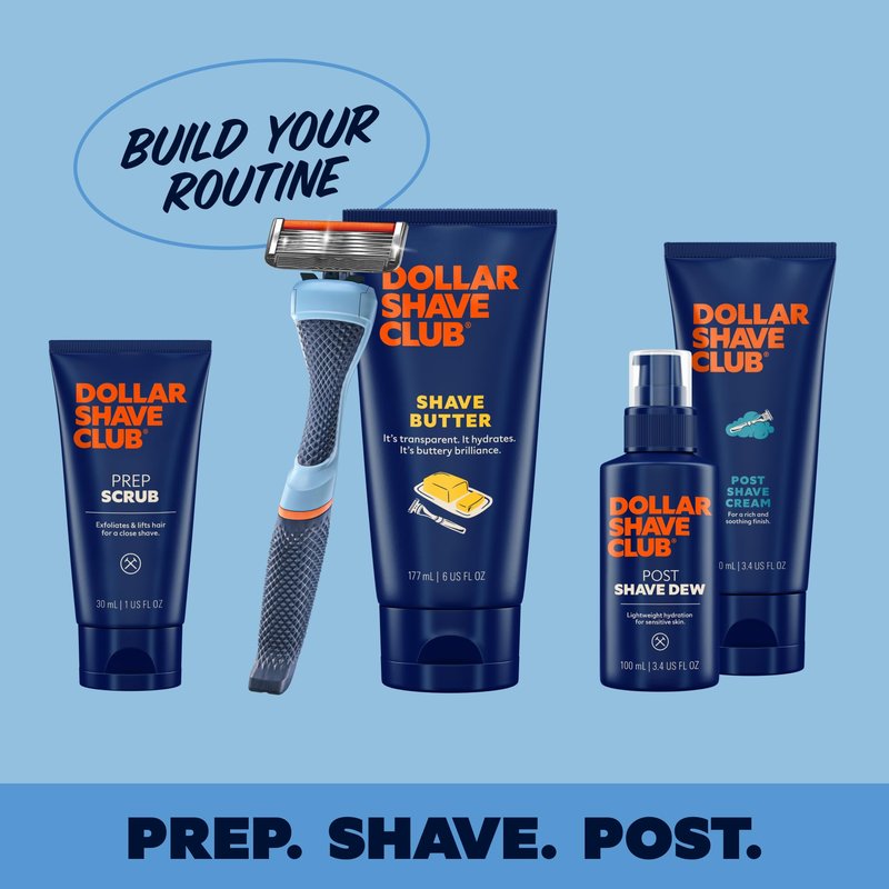 Dollar Shave Club | 6 Blade Razor Refills (16 Pack) | 6 Stainless Steel Blades for a Close & Comfortable Shave