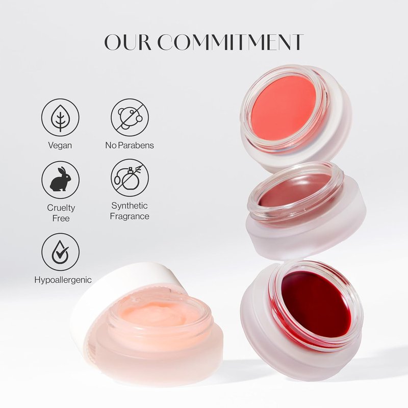 BEIGIC Flush Lip & Cheek Balm - Vegan Multiuse Cream Blush for Natural Glow | 05 Flat White - Neutral Beige, 0.14 fl. oz.
