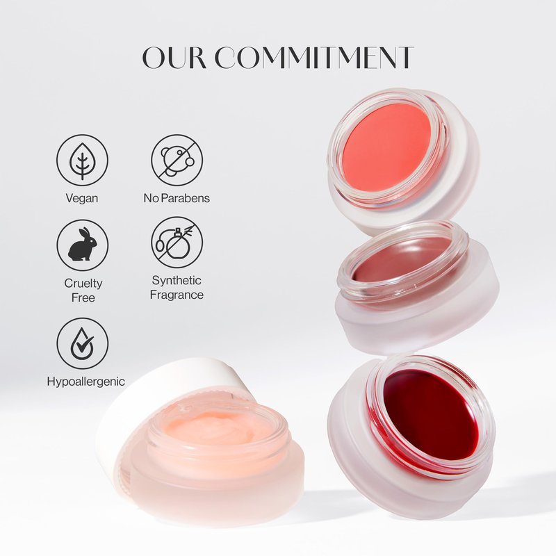 BEIGIC Flush Lip & Cheek Balm - Vegan Buildable & Blendable Multiuse Balm | Natural Flush & Glow | Glowy Blush for Cheeks | Dewy Korean Make Up Cream Blush | 03 Long Black - Muted Brick, 0.14 fl.oz