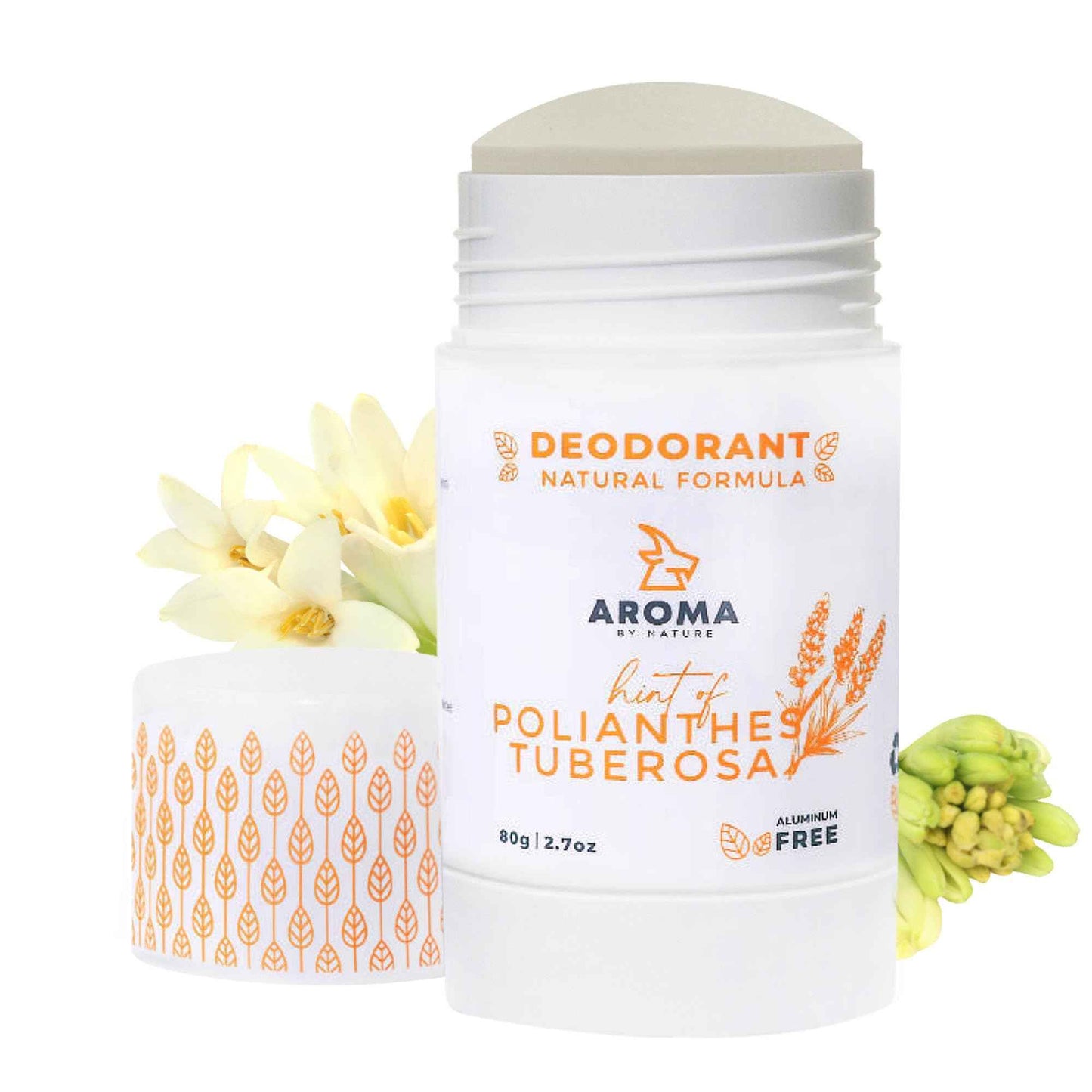 | Aluminum-Free Natural Deodorant For Women & Men With Probiotics and Shea Butter - Sensitive Skin formula, baking soda free, | Plant-Based (Hint Of Polianthes Tuberosa)
