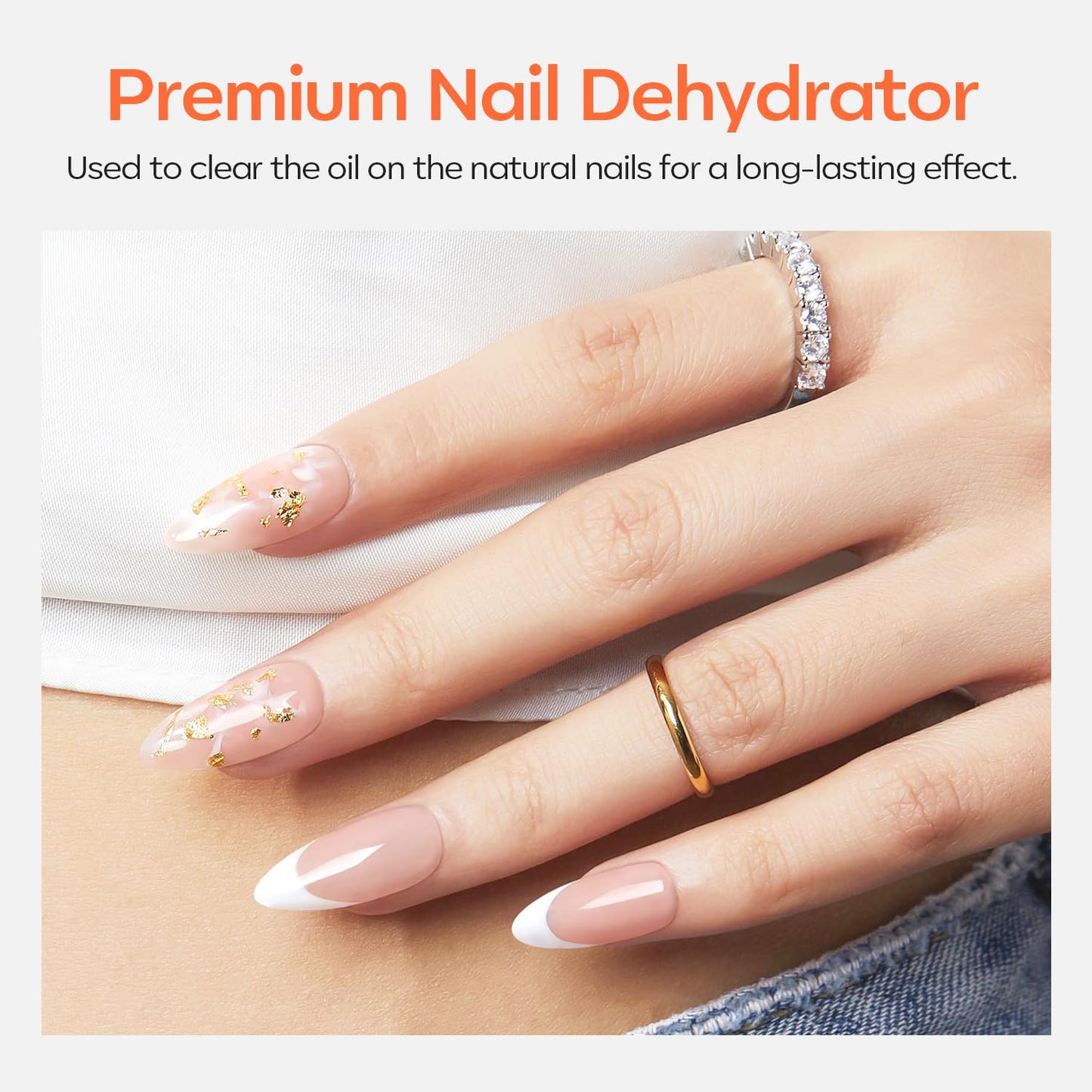 modelones Nail Primer, 15 ml Acid Free No Lift Bond Primer, Hema-Free Bonder for Gel Polish Nail Supplies Set
