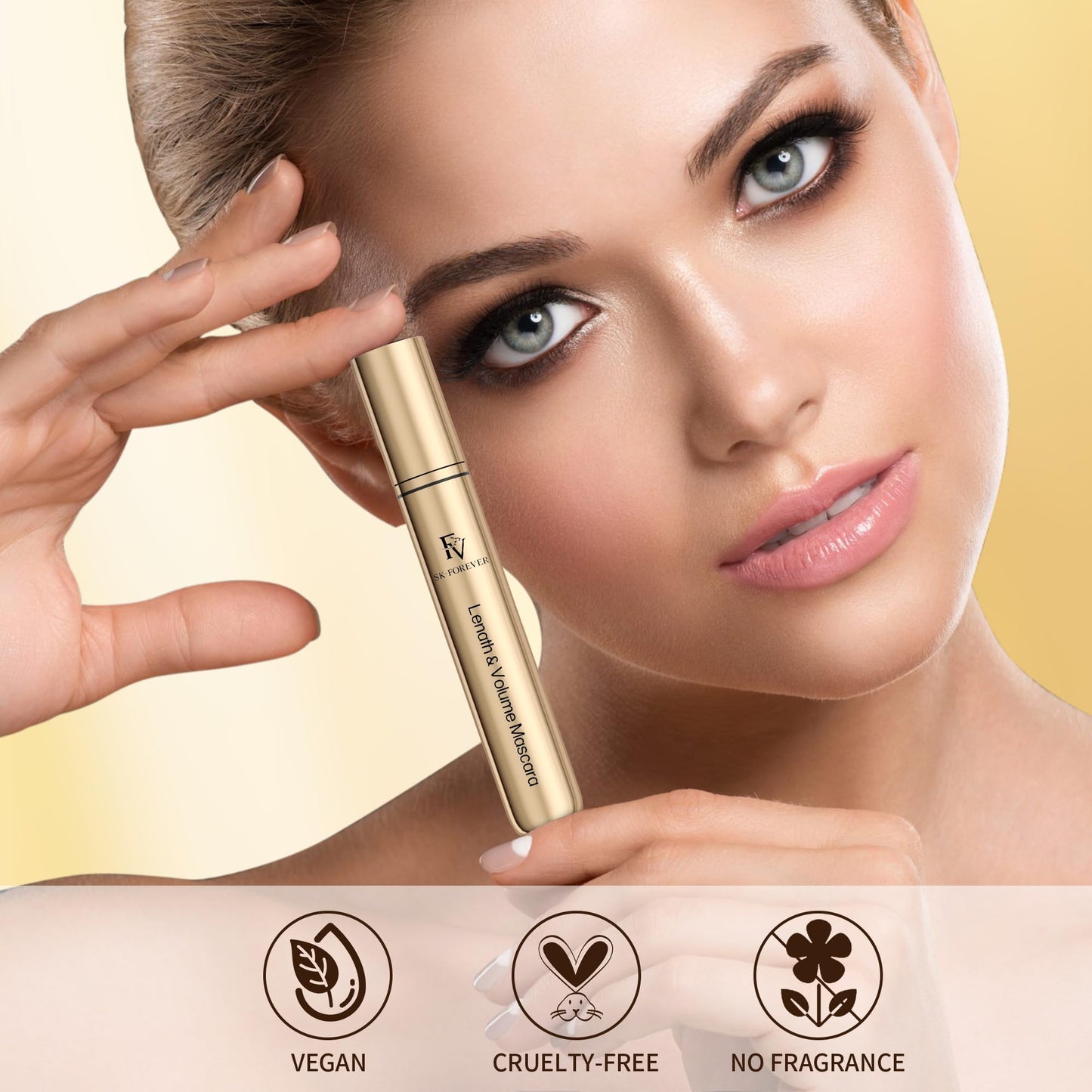 FV Waterproof Black Mascara Long Lasting Smudge Proof