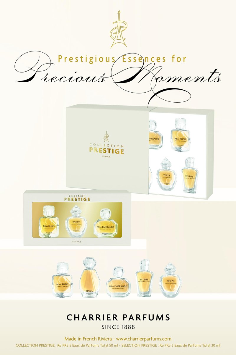Charrier Parfums - 5 Eaux de Parfum Prestige Gift Box - 50 ml - Made in Provence, France