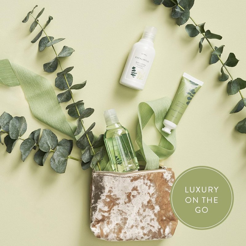 Thymes Travel Set and Beauty Bag - Contains Body Wash, Body Lotion & Hand Cream - Lavender