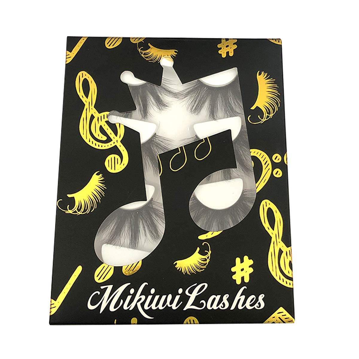 MIKIWI 25mm Lashes, Dramatic 6D Faux Mink Lashes, Fluffy Volume Eyelashes, Thick Crossed Lashes, Long Faux 25mm Mink Lashes (6D4-05)