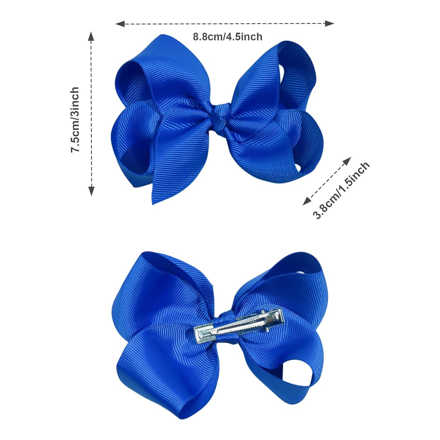 40Pcs 3 inch Hair Bows for Girls Grosgrain Ribbon Toddler Back to School Hair Accessories with Alligator Clips for Baby Girls Kids in Pairs