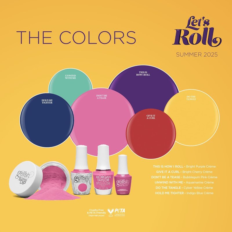 Gelish MINI Summer Let's Roll Collection | TPO-Free Long-Lasting Soak Off Gel Nail Polish - 9mL, Vibrant Colors & High Shine