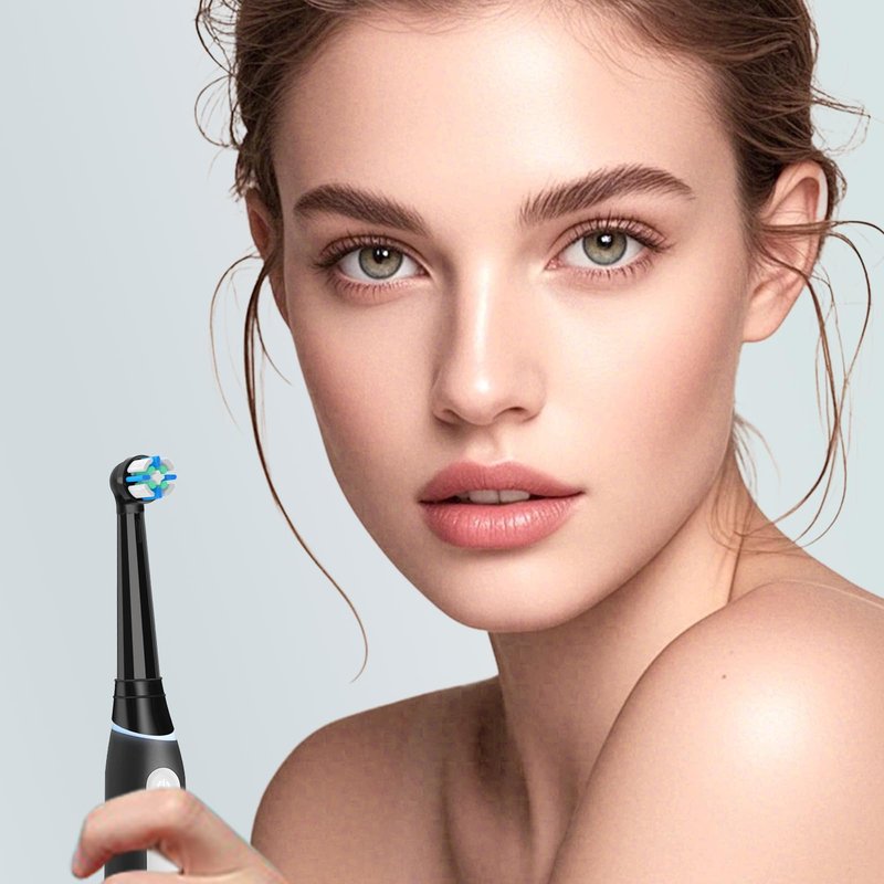 Brush Heads Compatible with Oral B IO 2/3/4/5/6/7/8/9/10/Deep Clean Series Electric Toothbrush, IO Toothbrush Heads (10 Black/White)