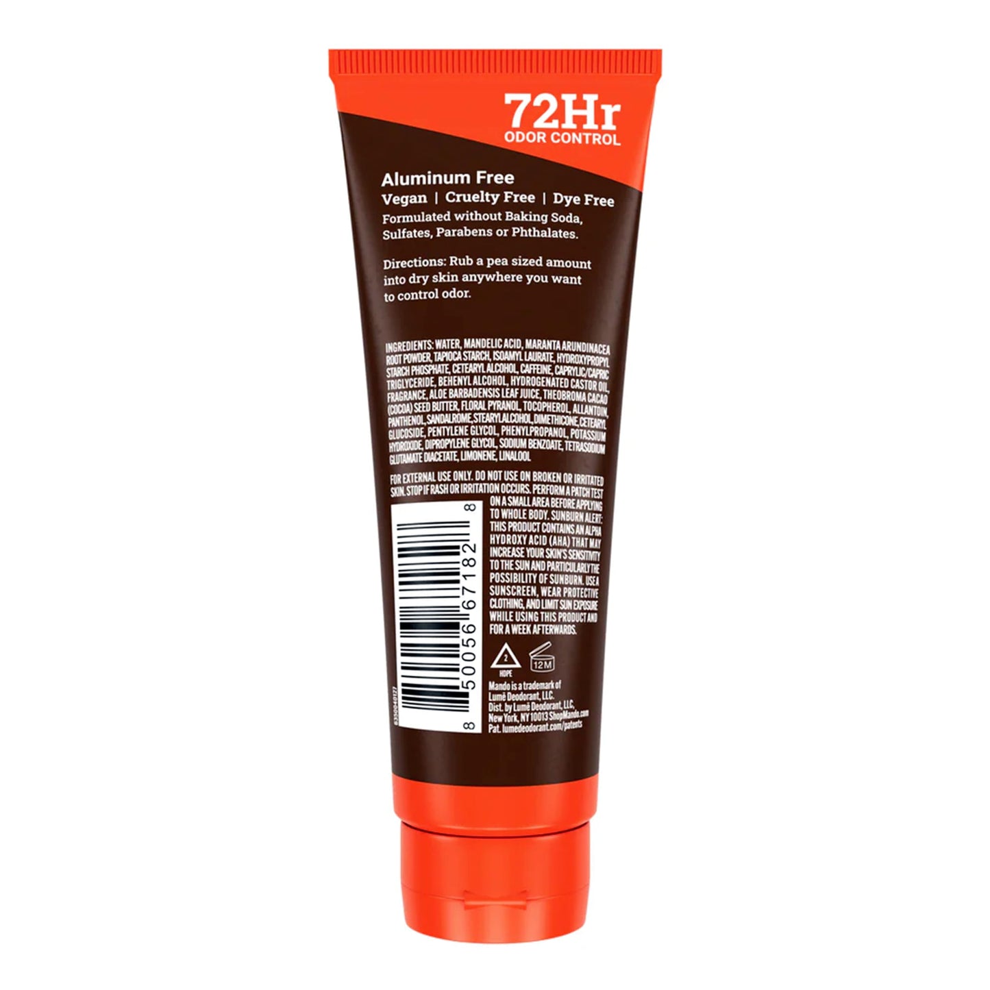 Mando Whole Body Deodorant - Men's Aluminum-Free Invisible Cream Deodorant - Cedar Grove - 3.0 Oz - Pack Of 01