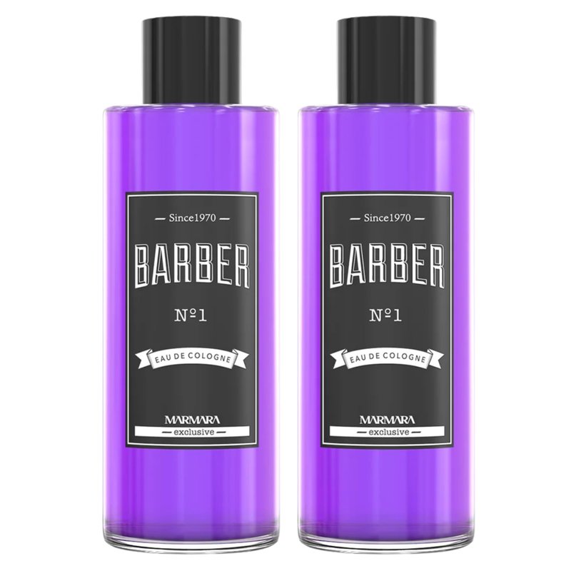 Marmara Barber Cologne - Best Choice of Modern Barbers and Traditional Shaving Fans (No 1 Purple, 500ml x 2 Bottles)