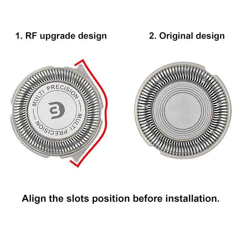 Rollingfit SH30 Replacement Heads Compatible with Philips Norelco Electric Shaver Series 1000, 2000, 3000 and S738, Easy Cut and Replace, 3-pc Pack