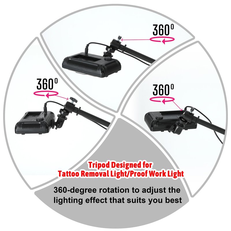 Only Tripod for Polarized LED Tattoo Work Light (Not Include Light)