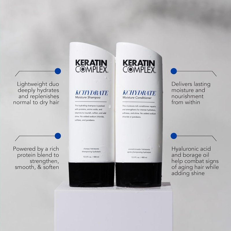 Keratin Complex Hydrating Shampoo - 33.8oz | Moisturizing Formula for Soft, Healthy Hair