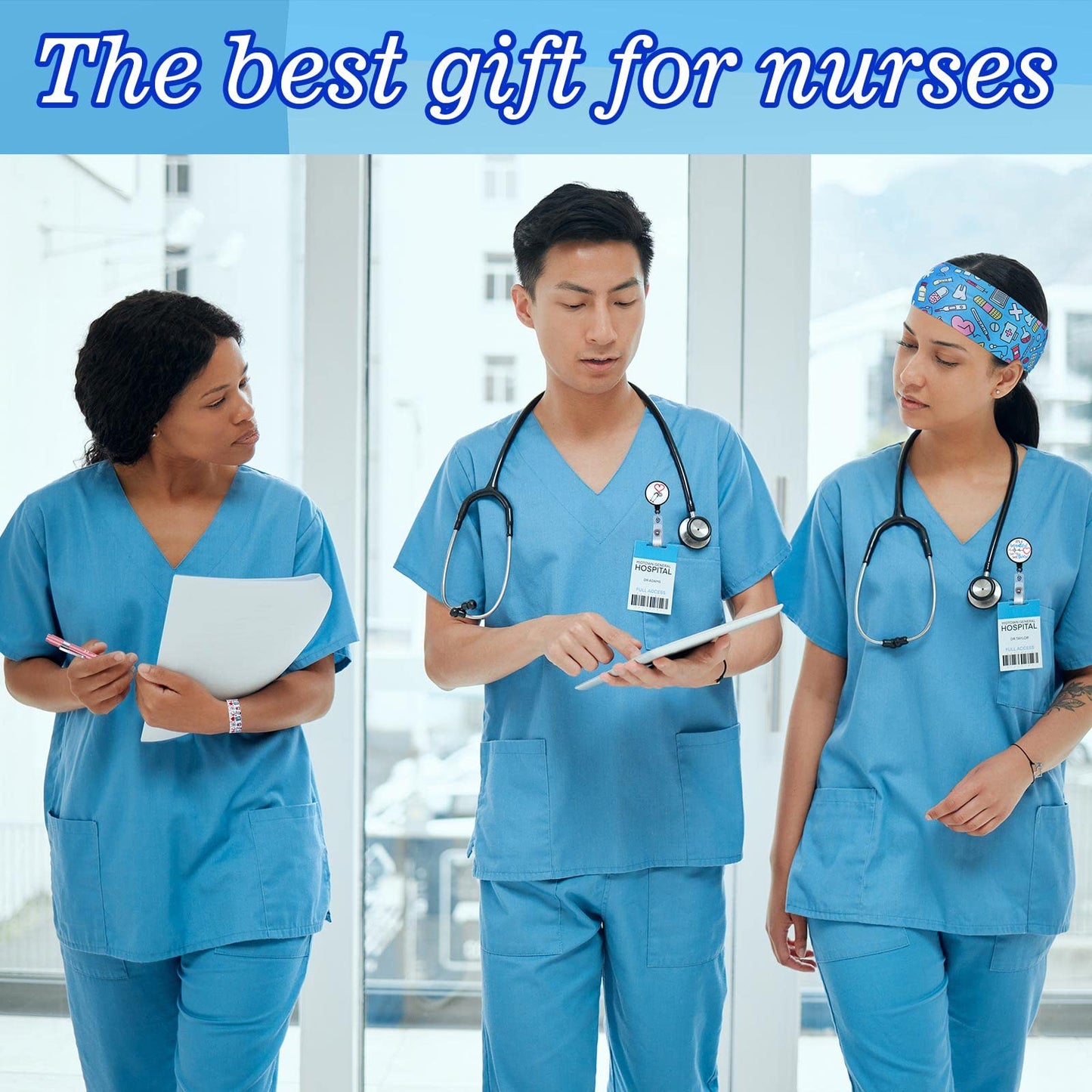 72 Pcs Nurse Week Gifts Bulk 2026,Nurses Appreciation Gift Set for Women Socks Makeup Bag Penlight Badge Reels Headband Bracelet Hair Rope for Graduation Gratitude Employees Doctor Hospital Staff Team