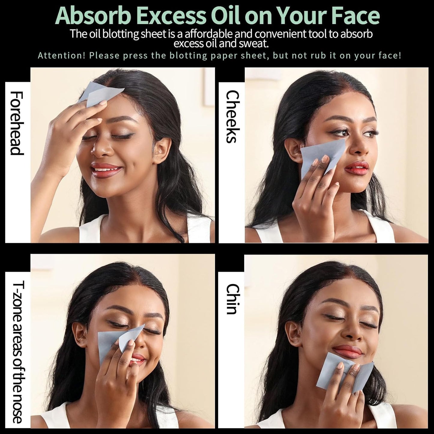 FANDAMEI 600 Counts Oil Blotting Sheets For Face, Blotting Paper for Oily Skin, Oil Control Film, Oil Absorbing Sheets For Face, Oil Absorbing Tissues, Oil Blotting Papers