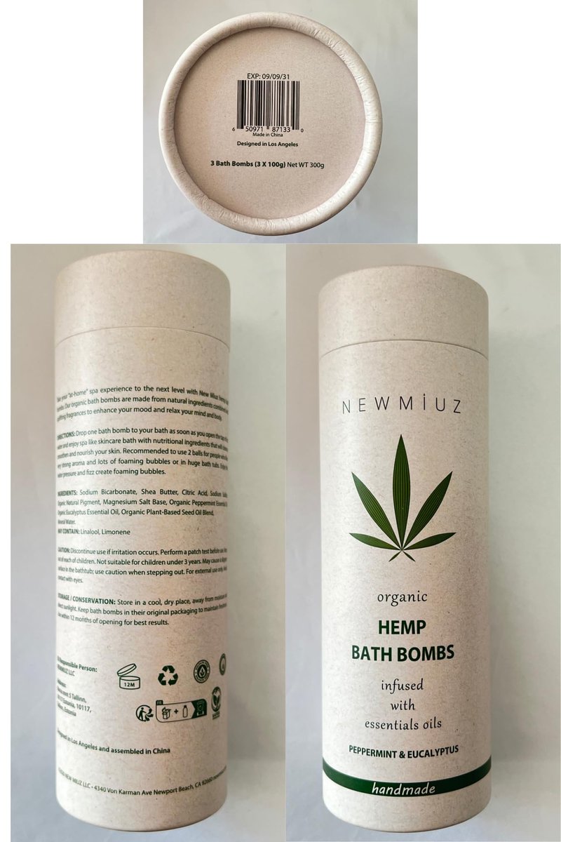 Organic Hemp Bath Bombs Infused Peppermint Eucalyptus Essential Oil Luxurious Bath Essentials Gifts for Dry Skin Immerse Yourself in A Blissful Spa