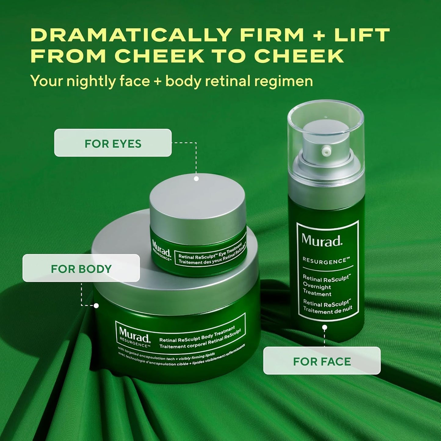 Murad Retinal ReSculpt Body Treatment | Firming Body Cream with Encapsulated Retinal & Shea - 5.0 Fl Oz