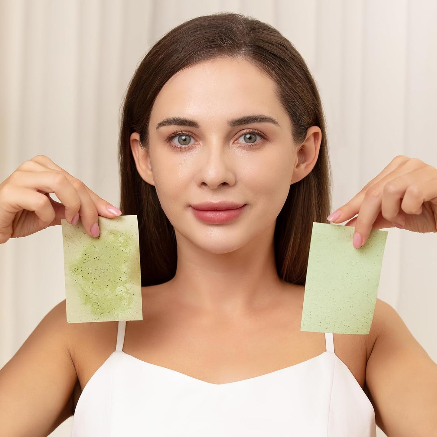 Teenitor Oil Blotting Sheets for Face, 400 Sheets Green Tea Oil Absorbing Sheets Blotting Paper for Oily Skin, Oil Absorbent Pads Face Oil Wipes Oil Sheets for Women, Oil Control Film Large 10cmx7cm