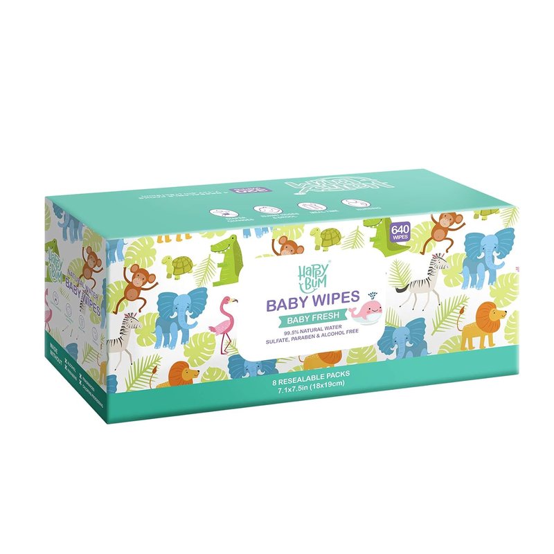 Unscented Baby Wipes - Gentle & Hypoallergenic | 8 Packs, 640 Count