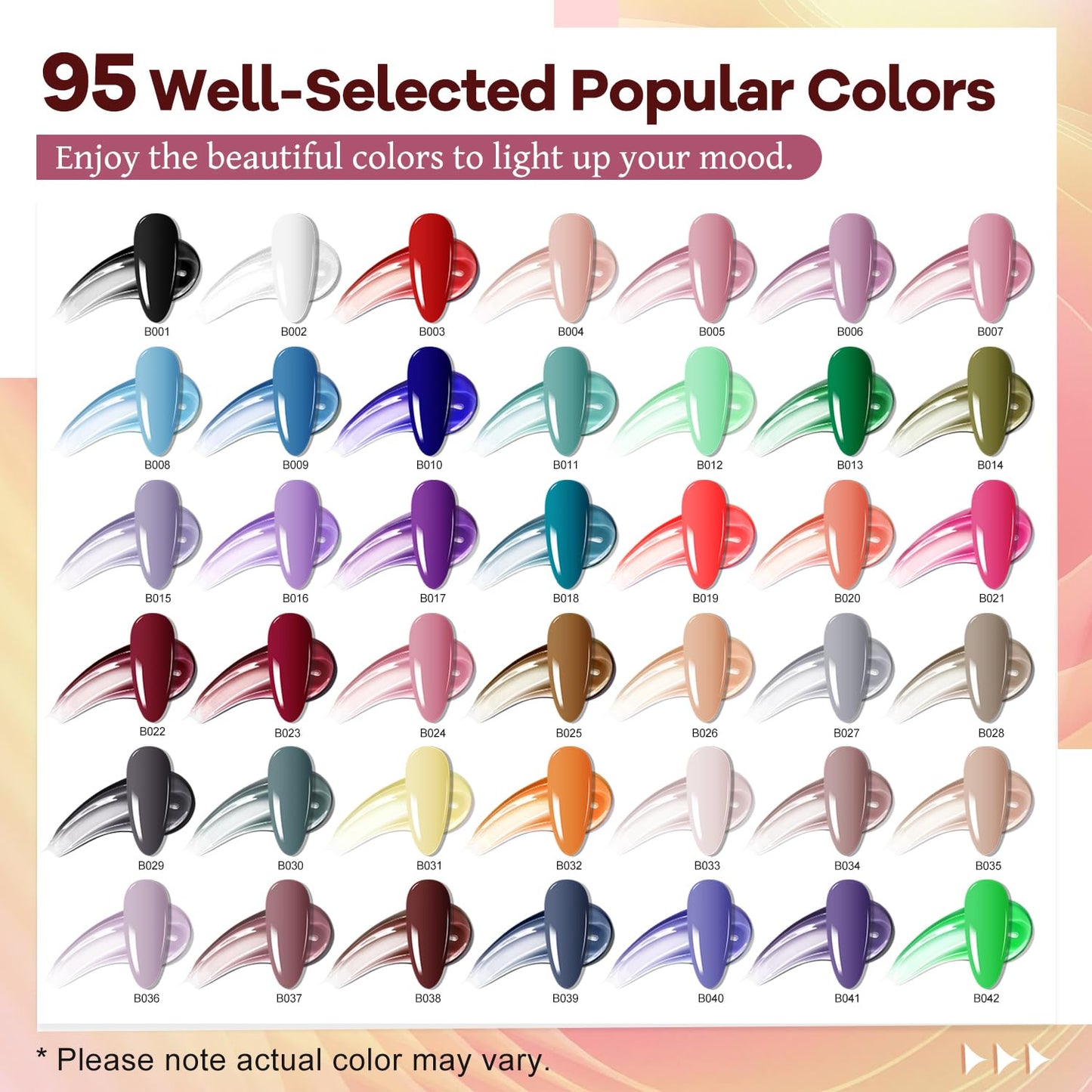 JODSONE Gel Nail Set 20+3 Colors High Shine Gorgeous Gel Polish Base Top Matte Coat Nice Gifts Show Charm