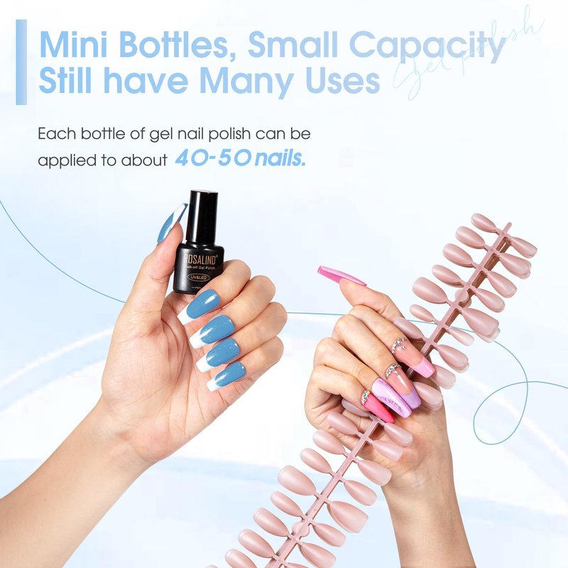 ROSALIND 30PCS Gel Nail Polish Set with Base Glossy Matte and Glitter Top Coat Gel Polish, Pink Green Hot Pink Gel Nail Set Soak Off Gel Polish Set