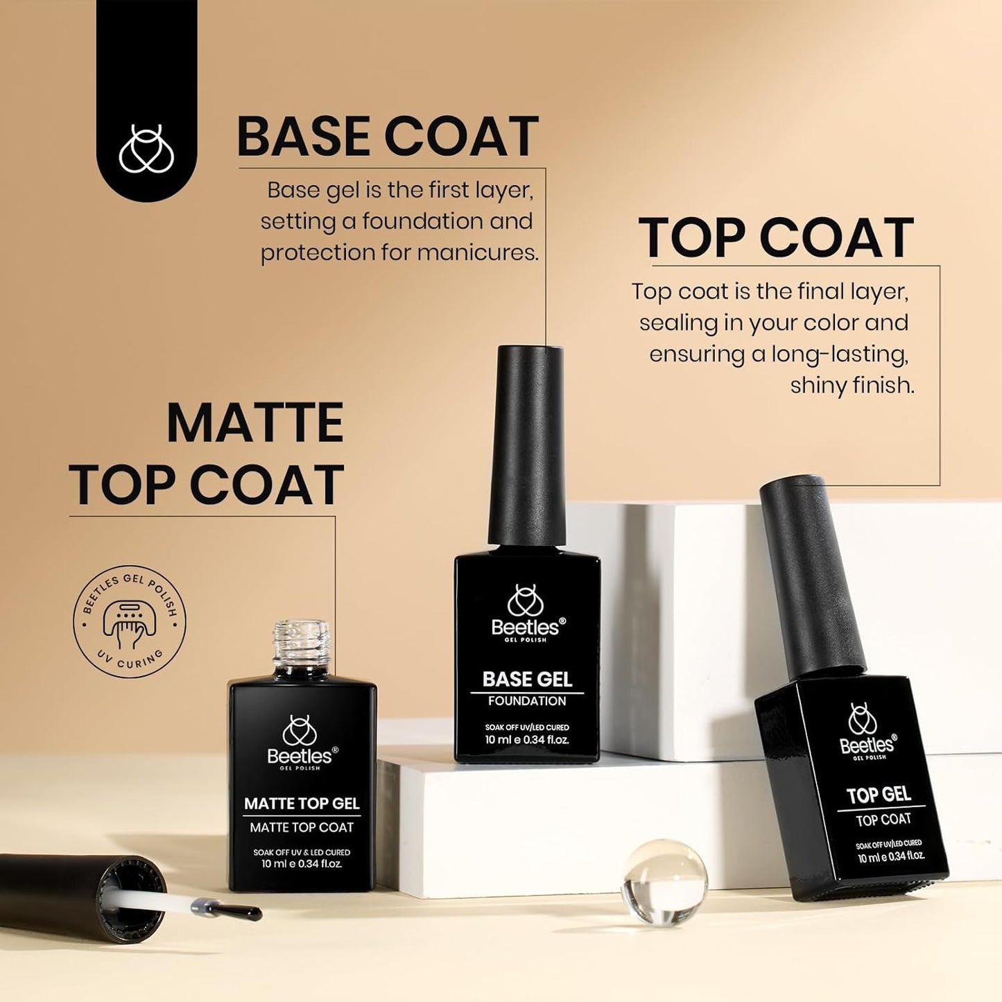 beetles Gel Polish Liquid Latex for Nails: 15ML Simple Peel off Cuticle Guard for Nail Polish Nail Art Liquid Latex Barrier Protector Manicure Cuticle Protectors with Stick Gifts for Women