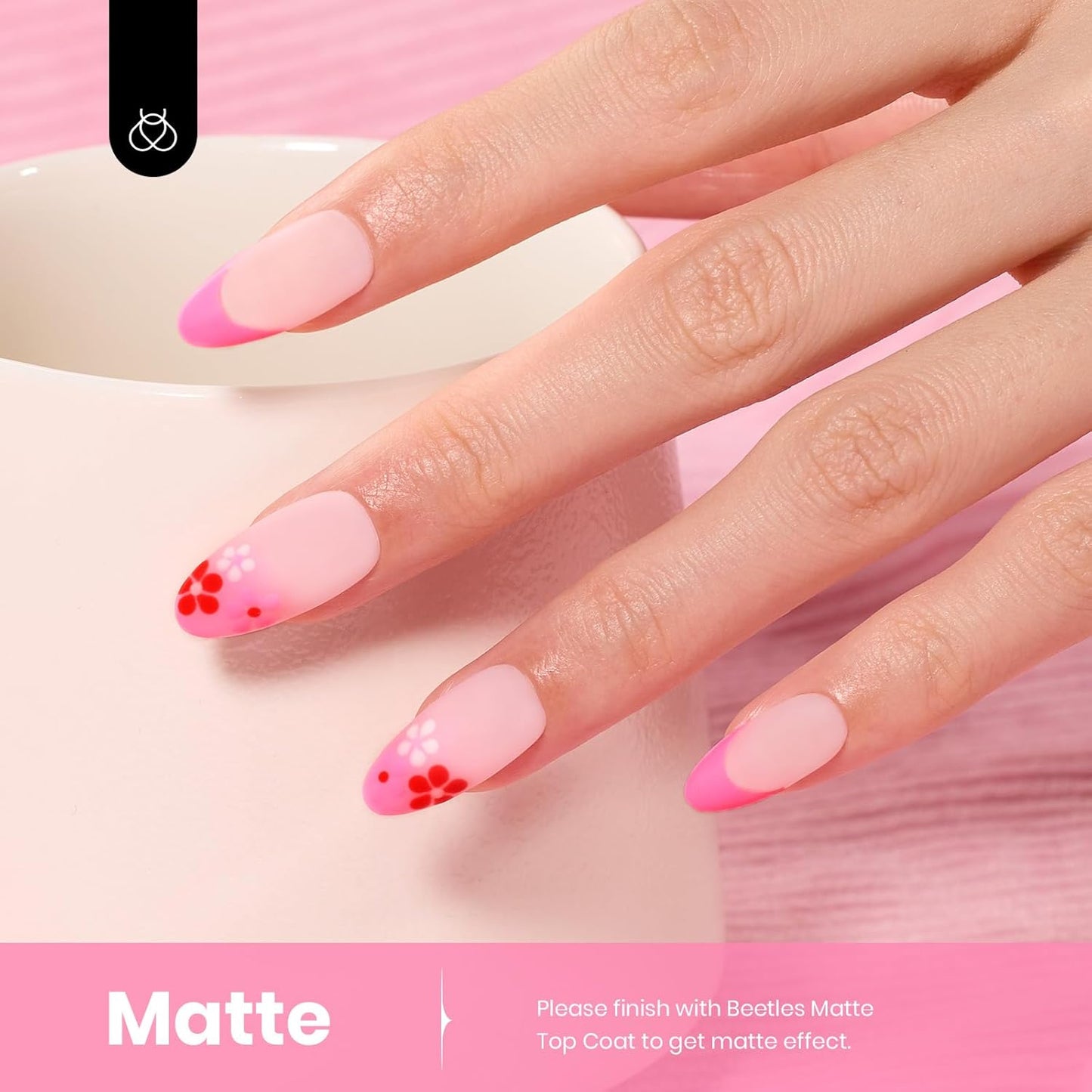 Beetles Red Gel Nail Polish 15ml 0.51 FL.OZ Red Color Soak Off U V LED 4th of July Gel Polish Nail Art Design Patriotic Manicure Salon DIY Home Colorful Bottle for Women