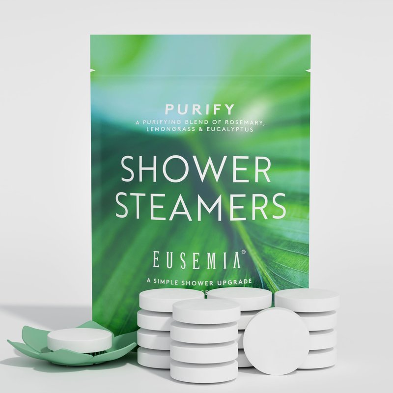 Eucalyptus Shower Steamers for Stress Relief-Aromatherapy Shower Bombs with Mint Natural Essential Oils for Women & Men (18 PCS Eucalyptus wtih Tray)