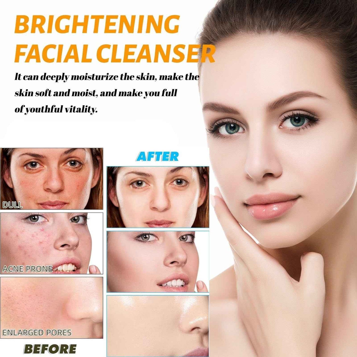 4PCS Turmeric Wash And Cleaning Care three piece kit,Tuemeric Facial Cleanser & Turmeric Soap Bar & Turmeric Face Scrub Pads, Cleansing Skincare Set,Turmeric Cleansing Skincare Set, Deep Cleansing