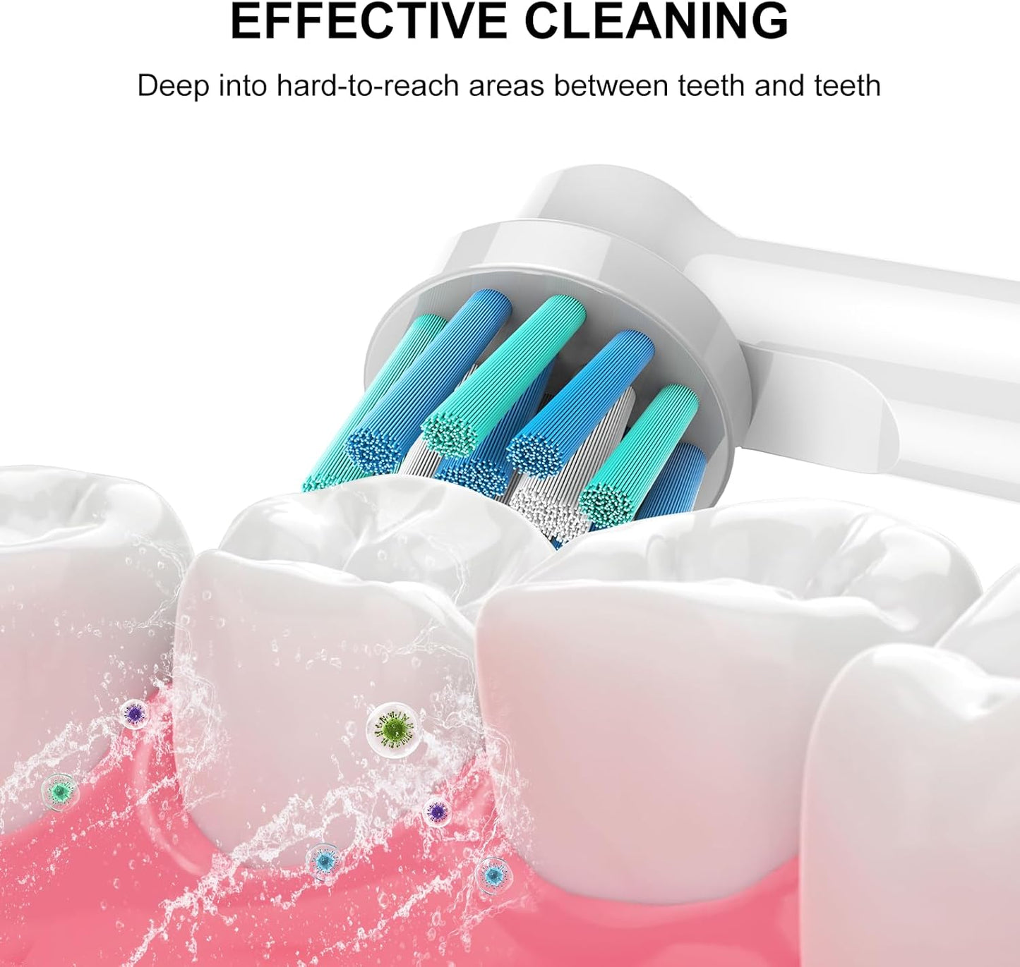 Replacement Toothbrush Heads for Oral B Braun, 10 Pcs Professional Electric Toothbrush Heads Brush Heads Compatible with Oral B Replacement Heads Refill 7000/Pro 1000/9600/500/3000/8000