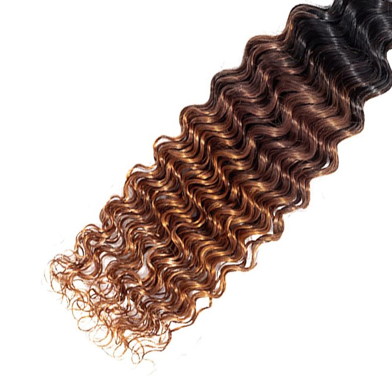 1B430 Bundles Human Hair #4 Brown Deep Wave Bundles 30 Inch Unprocessed Virgin Light Brown Bundle Hair Extensions