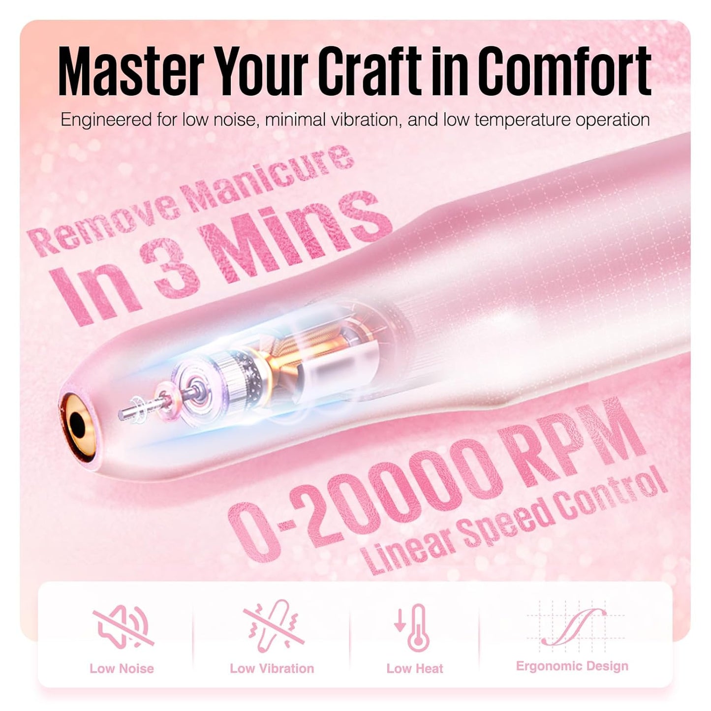 MEFA Nail Drill, 16 PCS Kit Electric Nail Drill with Nail Drill Bits & Cuticle Oil Pen, Portable Electric Nail File Professional, 20000RPM Manicure Pedicure Nail Set Efile Nail Drill for Home Salon